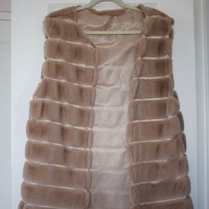 FAUX fur vest